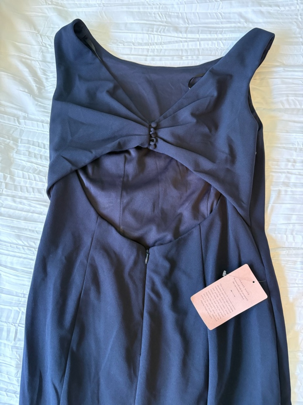 NWT Anthropologie Navy Sleeveless Scoop-Neck Evening Gown - Picture 8 of 8